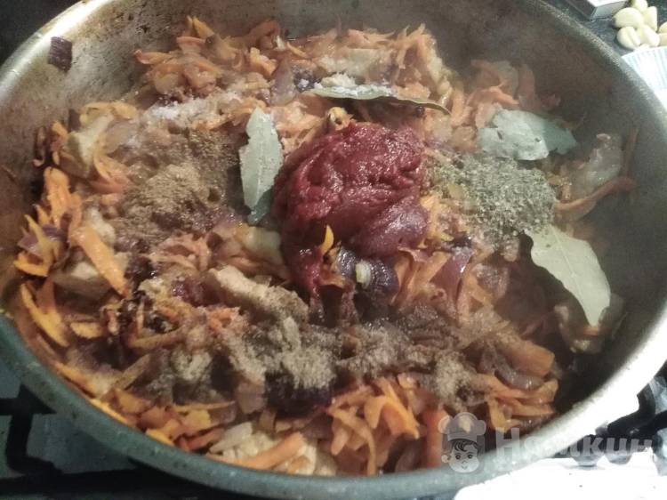 Как приготовить рецепт Мясо с картошкой и капустой в мультиварке