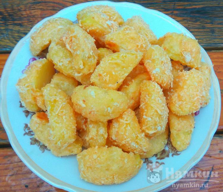 Картофель в сырной панировке запеченный в духовке - фото шаг 9