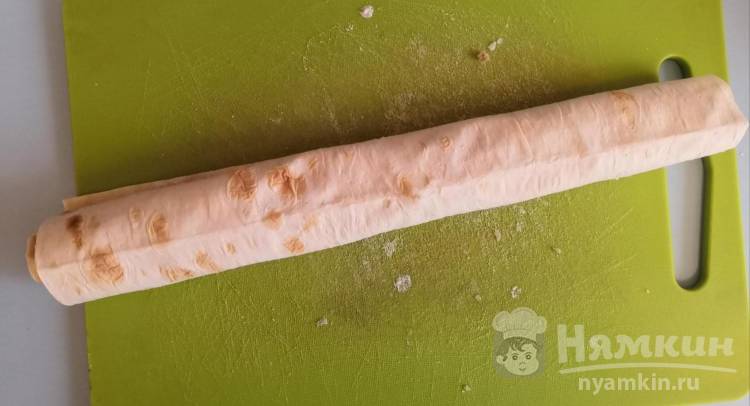 Рулет из лаваша с курицей - фото шаг 4