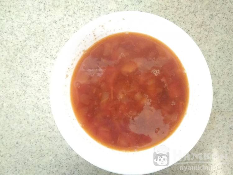 Вкусный борщ с фасолью и куриным филе - фото шаг 13