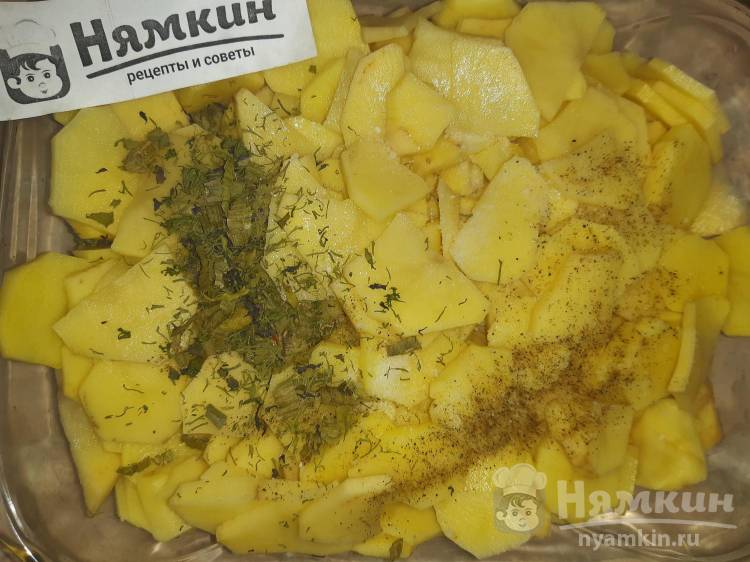 Картофель по-французски с фаршем в духовке - фото шаг 3