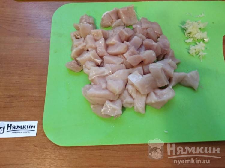 Шаурма с курицей и овощами без майонеза - фото шаг 2