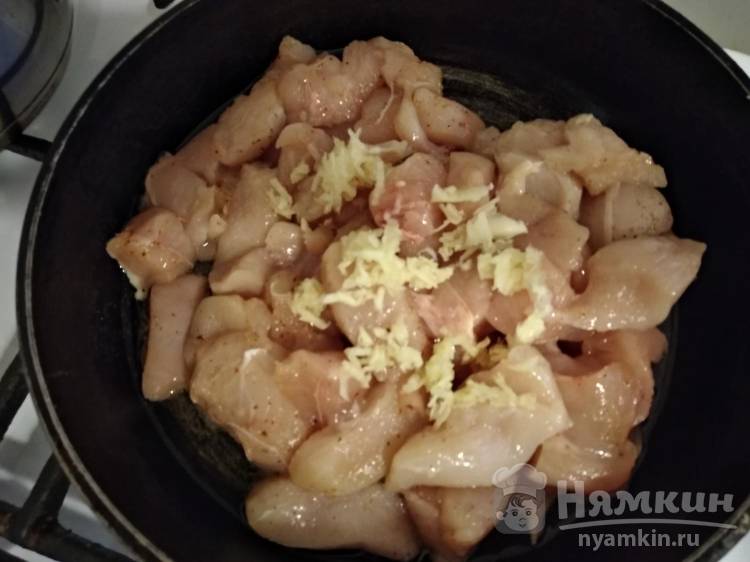 Шаурма с курицей и овощами без майонеза - фото шаг 4