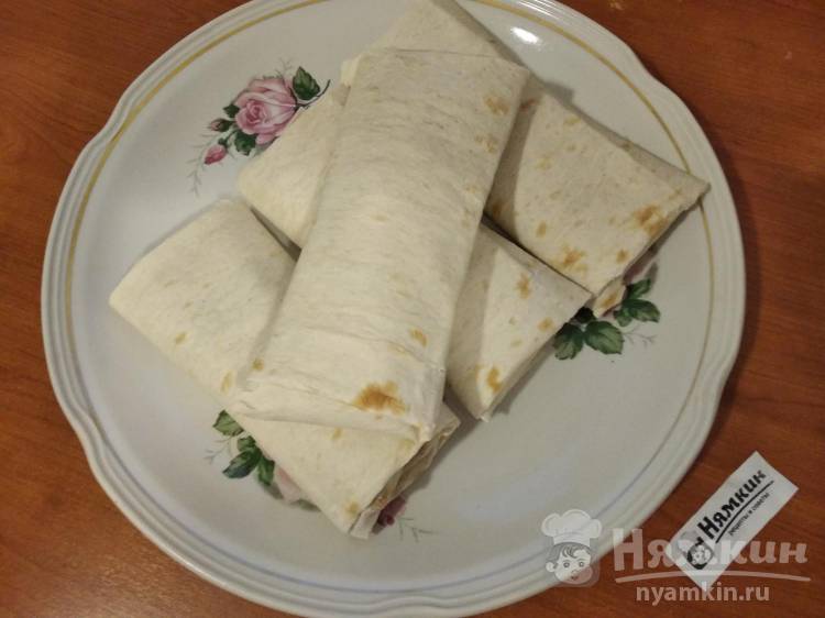 Шаурма с курицей и овощами без майонеза - фото шаг 18