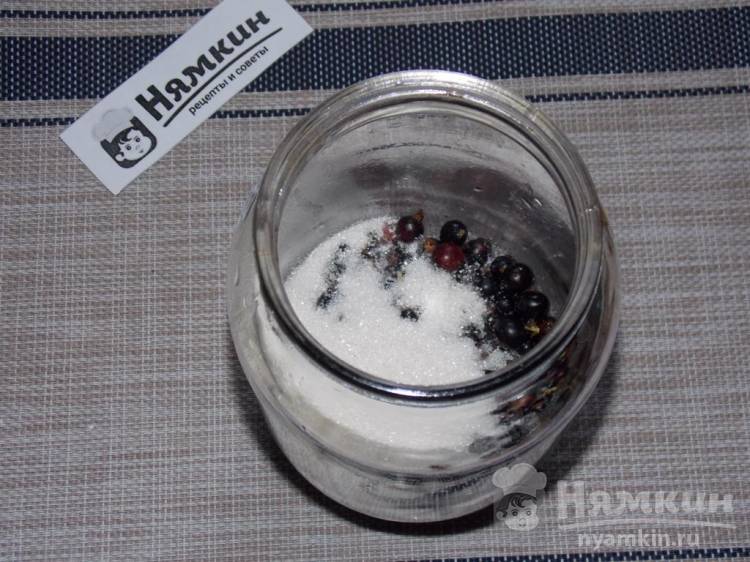 Компот из черной смородины с мелиссой на зиму - фото шаг 2