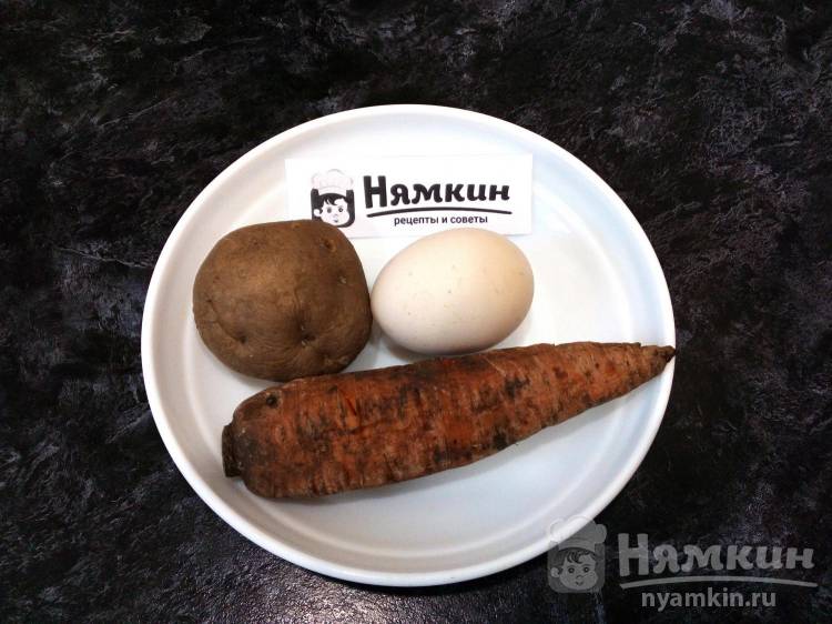 Салат Оливье с копченым куриным окорочком - фото шаг 1