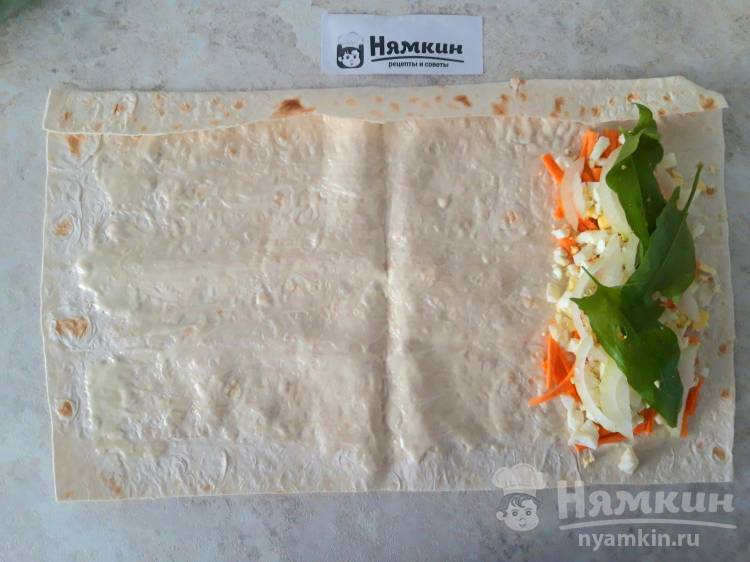 Летняя шаурма с яйцом и щавелем без мяса - фото шаг 2