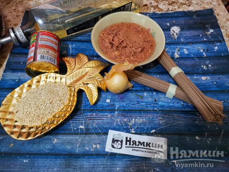 Гречневая Соба с тунцом - фото шаг 1