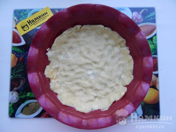 Пирог из песочного теста с начинкой из банана, груши и кураги - фото шаг 5