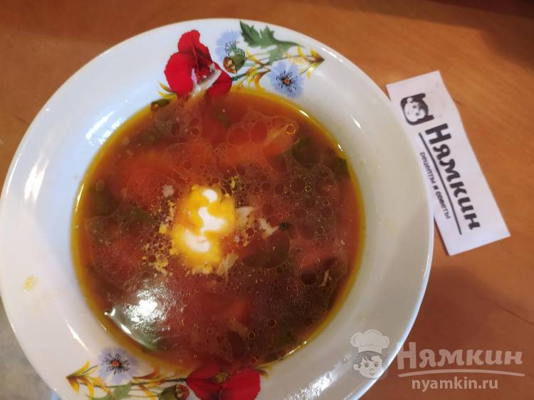 Ботвинья из свекольной ботвы с курицей - фото шаг 10