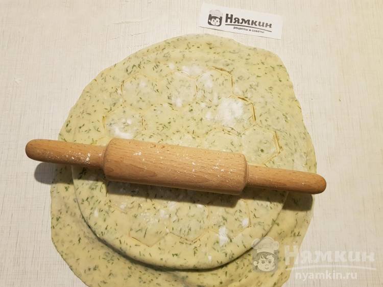 Домашние вареники с  индейкой и свиной тушёнкой - фото шаг 8
