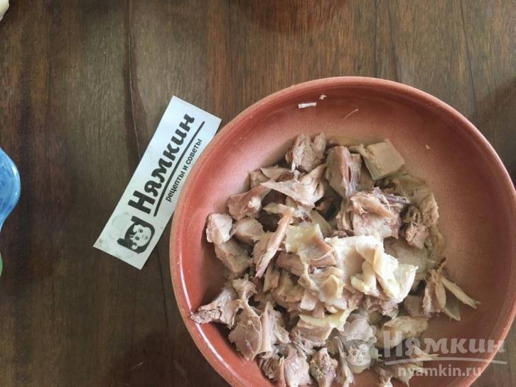 Шаурма с курицей и овощами на сковороде - фото шаг 3