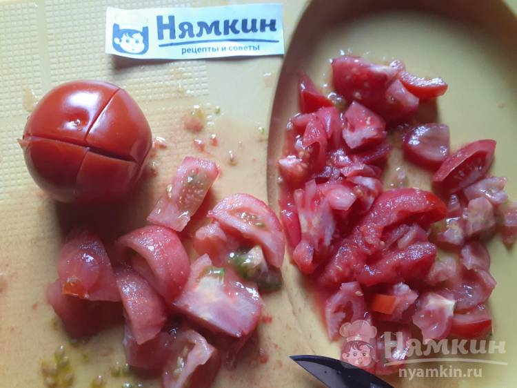 Овощное рагу с мясным фаршем на сковороде - фото шаг 8