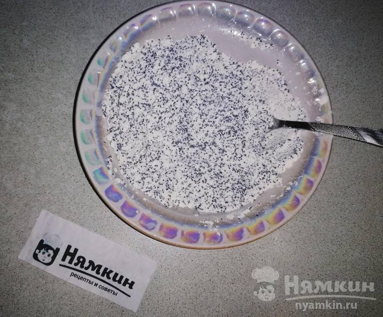 Маковый торт из бисквитных коржей с заварным кремом на праздничный стол - фото шаг 5