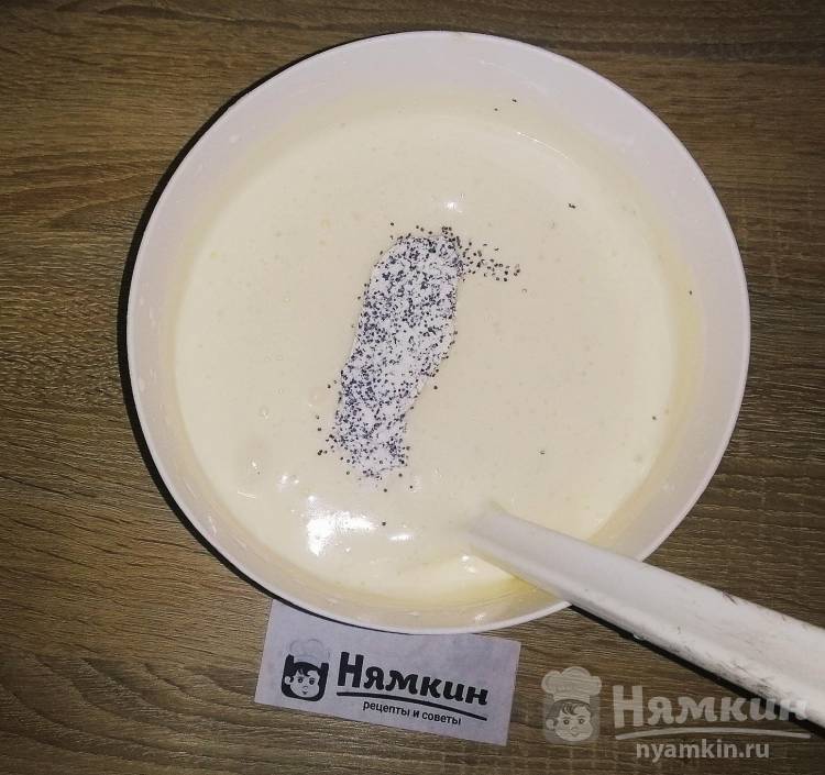 Маковый торт из бисквитных коржей с заварным кремом на праздничный стол - фото шаг 6