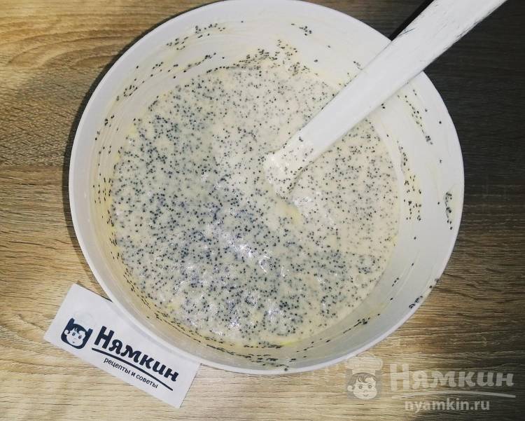 Маковый торт из бисквитных коржей с заварным кремом на праздничный стол - фото шаг 9