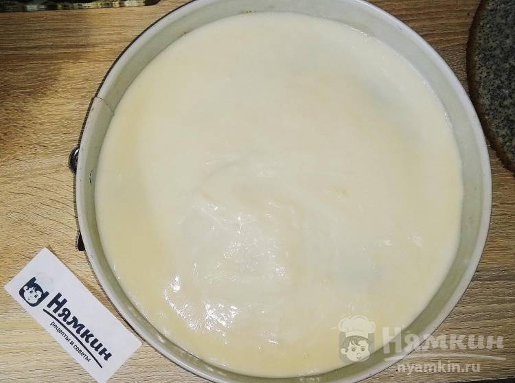 Маковый торт из бисквитных коржей с заварным кремом на праздничный стол - фото шаг 19