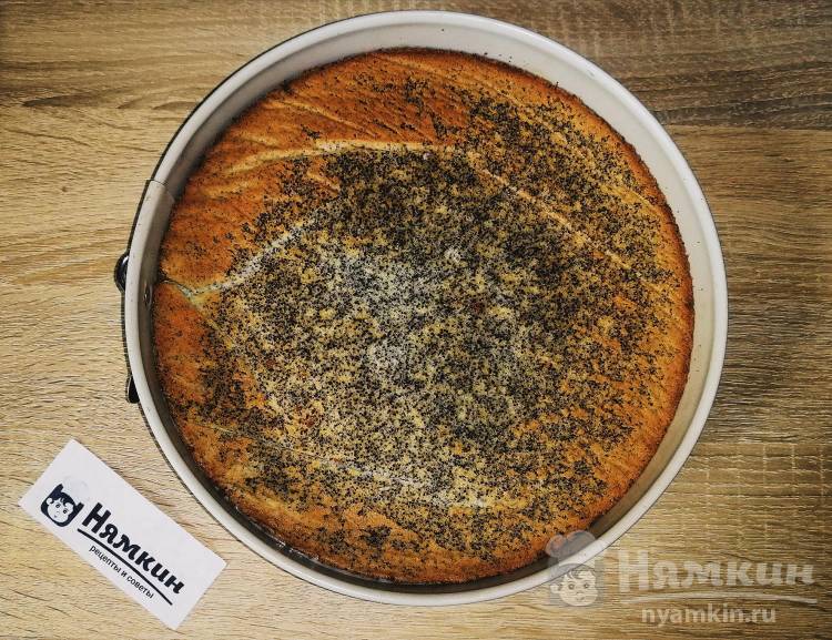 Маковый торт из бисквитных коржей с заварным кремом на праздничный стол - фото шаг 20
