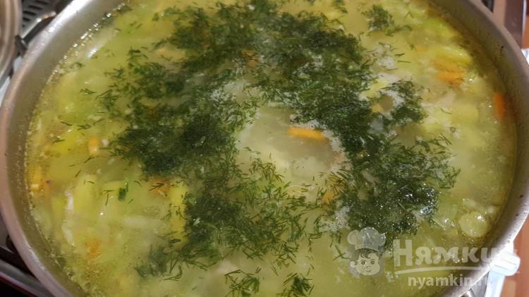 Суп со свежей капустой и спаржевой фасолью для беременных и кормящих - фото шаг 17