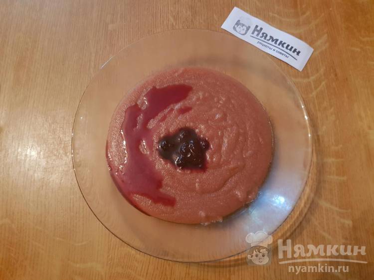 Манная каша с какао и вишнёвым вареньем Брауни - фото шаг 4