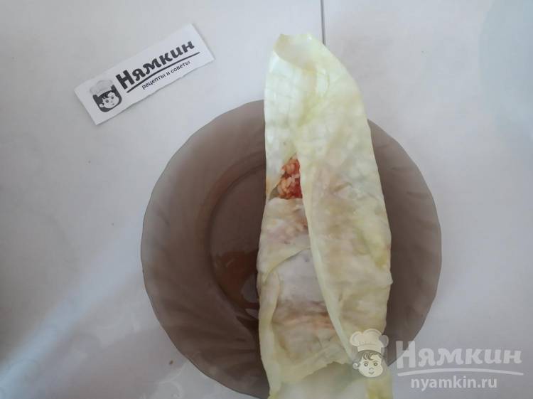 Голубцы из свежей капусты с мясным фаршем и овощами - фото шаг 18