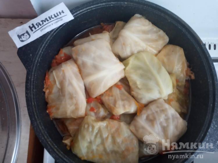 Голубцы из свежей капусты с мясным фаршем и овощами - фото шаг 21