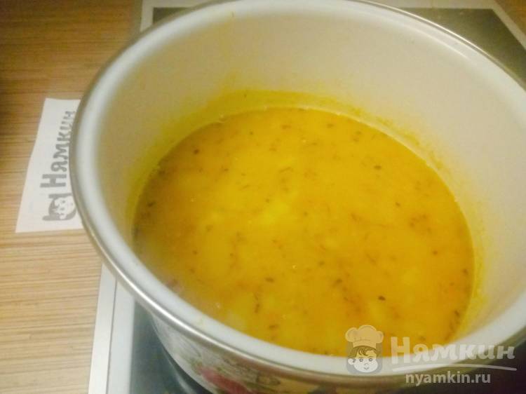 Постный гороховый суп с овощами и куркумой - фото шаг 9