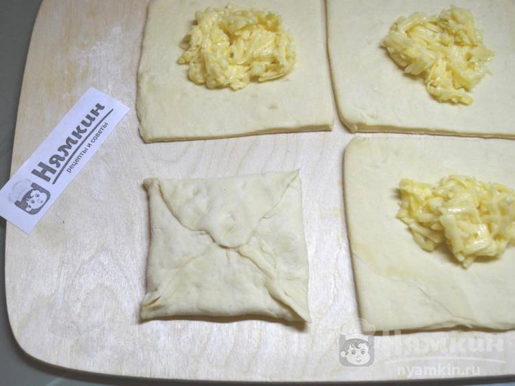 Хачапури с сыром творогом рецепт с фото из слоеного теста пошаговый рецепт