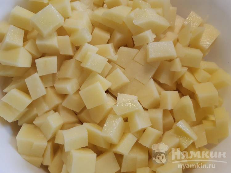 Ленивое мясо по-французски из курицы в духовке - фото шаг 3