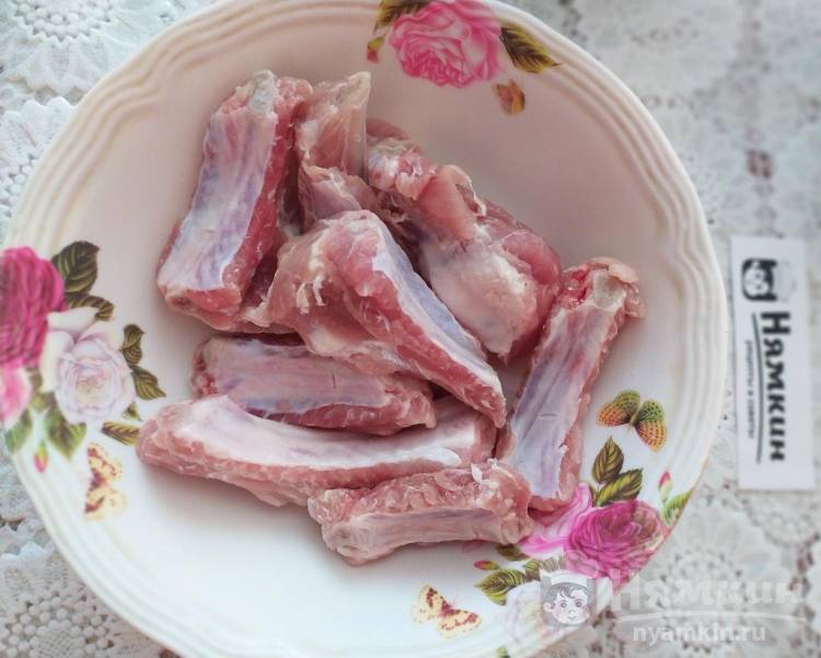 Свиные рёбрышки с овощами в духовке - рецепт автора Александр Горохов