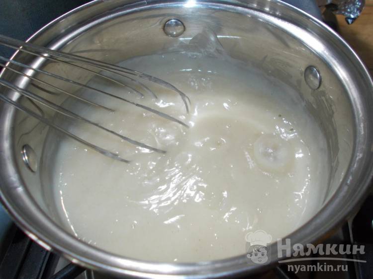 Заварной крем без молока, яиц и сливочного масла для тортов и пирожных - фото шаг 2
