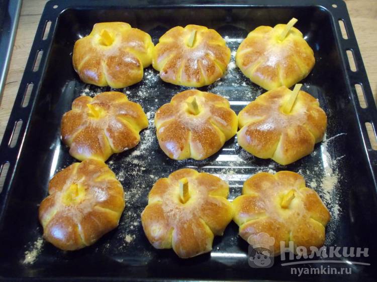 Дрожжевые булочки с тыквенным пюре на Хеллоуин - фото шаг 19