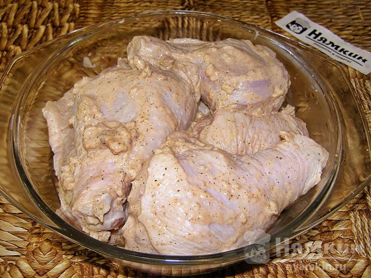 Рецепт: Куриные голени в хрустящей корочке - жаренные, затем в микроволновке