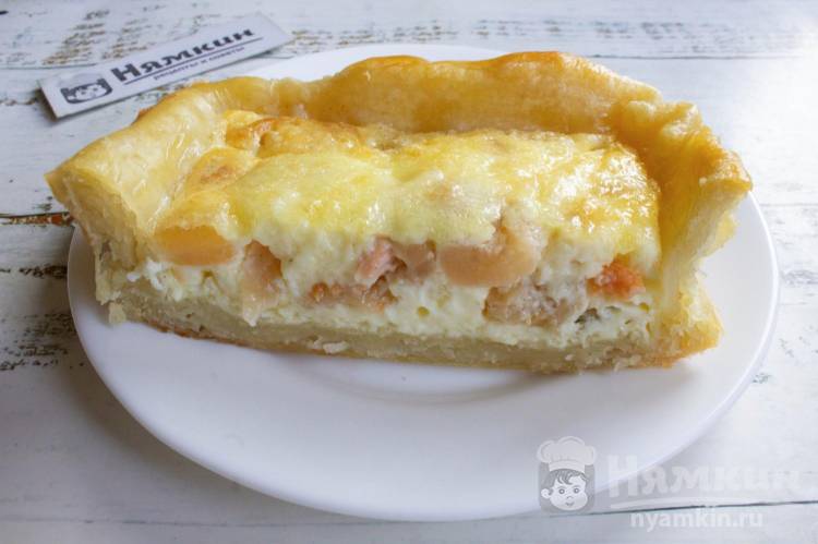 Рыбный пирог из слоеного теста — пошаговый рецепт | slep-kostroma.ru