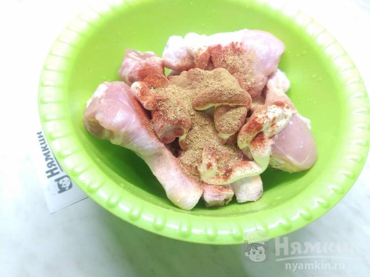 Запеченные куриные ножки в майонезе с аппетитной корочкой - фото шаг 3