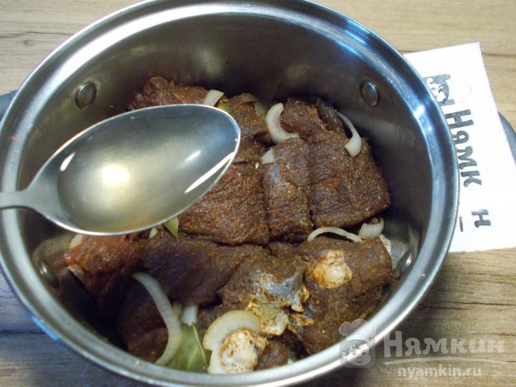 Мягкий шашлык из говядины в домашних условиях - фото шаг 7