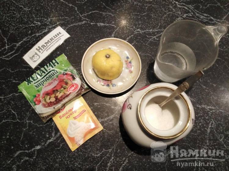 Безбелковая глазурь для кулича с лимоном на желатине - фото шаг 1