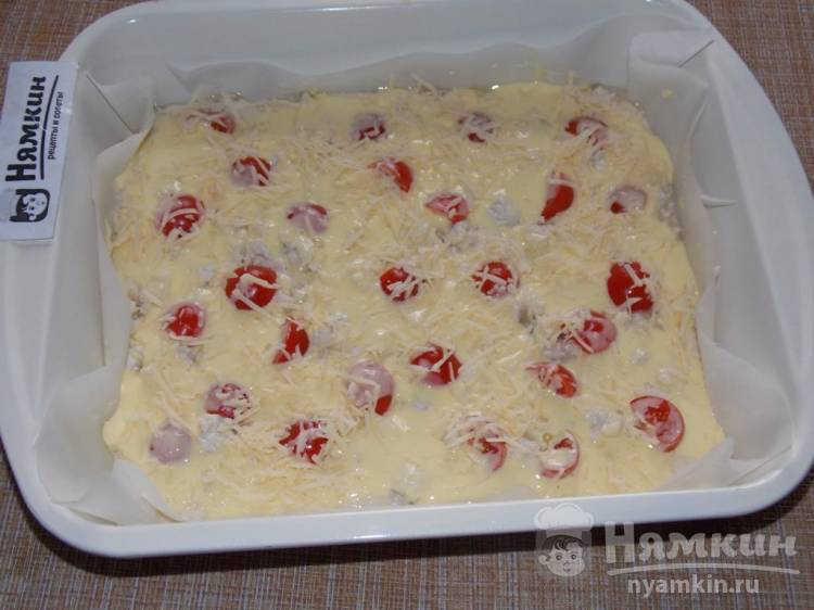 Белорусский дрожжевой пирог Смаженка с фаршем и сыром - фото шаг 9