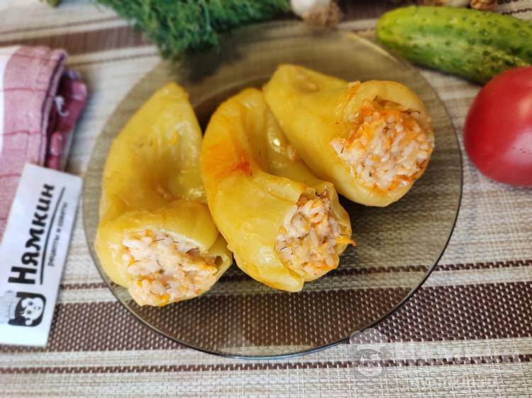 Постные фаршированные перцы с рисом, луком и морковкой - фото шаг 10