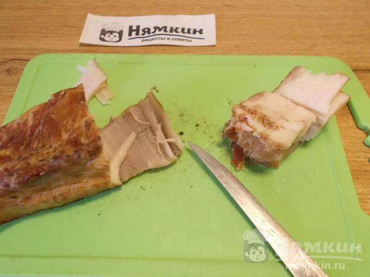 Картошка с салом под сырной шапочкой в микроволновке - фото шаг 3