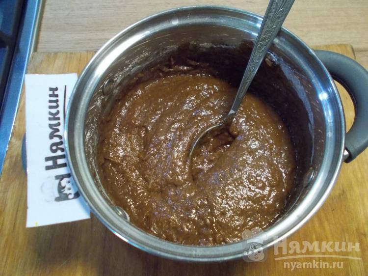 Шоколадный пряник с абрикосовым джемом в духовке - фото шаг 9