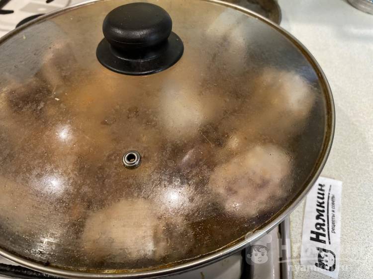 Ёжики из домашнего свиного фарша с рисом и репчатым луком - фото шаг 14