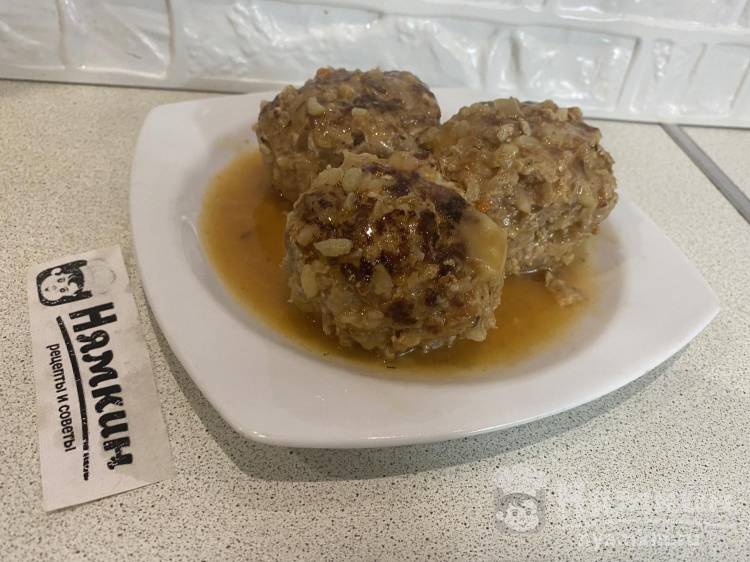 Ёжики из домашнего свиного фарша с рисом и репчатым луком - фото шаг 18