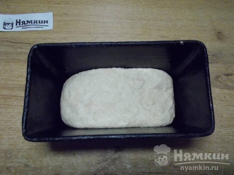 Домашний серый хлеб на закваске в форме в духовке - фото шаг 6