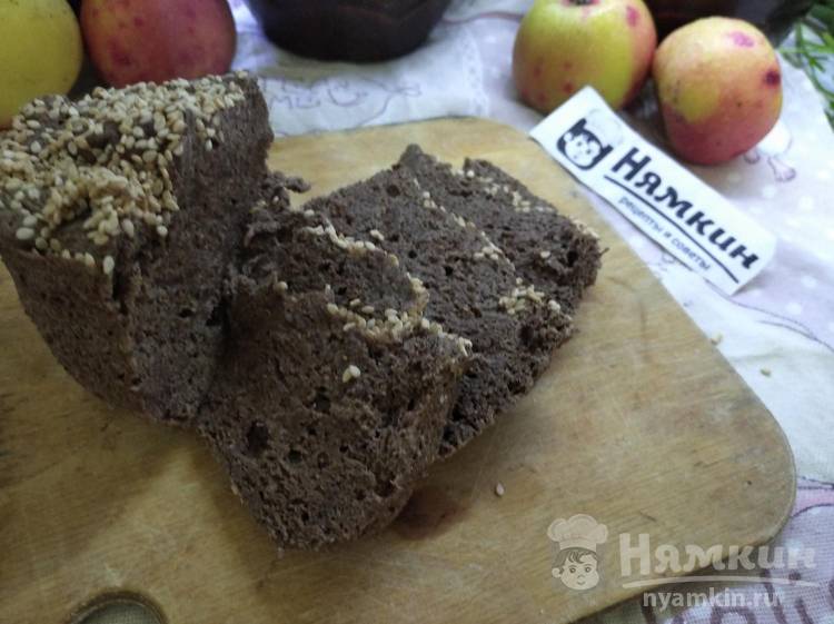 Льняной хлеб с кунжутом в микроволновке за 5 минут - фото шаг 5
