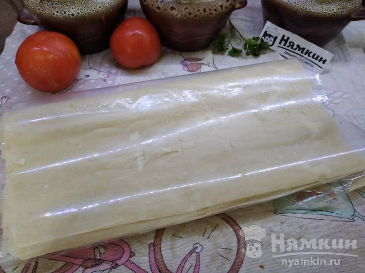 Лазанья со свиным фаршем из теста фило в духовке - фото шаг 6