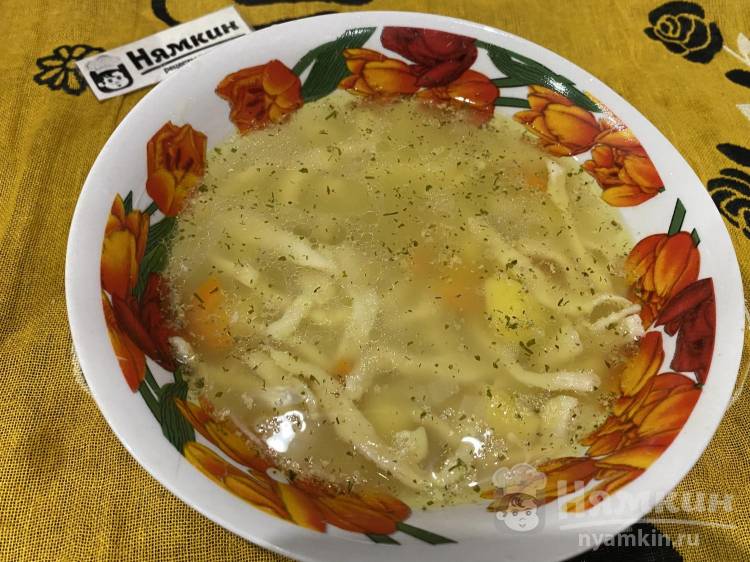Домашняя суп-лапша с целой курицей и овощами - фото шаг 20