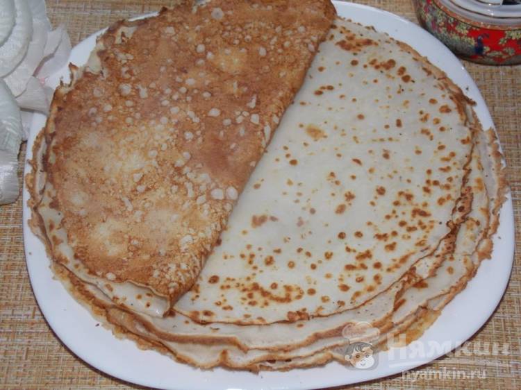 Вкусные тонкие блинчики на воде и сметане - фото шаг 6