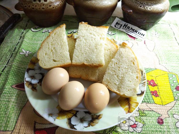 Яичница в хлебе на сковороде: рецепт с фото пошагово