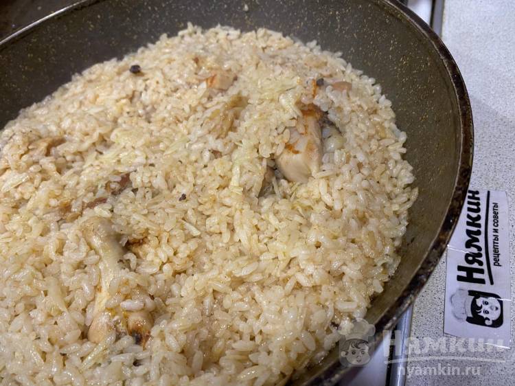 Рис с чесноком и маслом